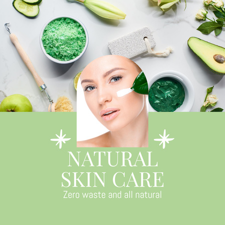 Template di design Scrubs and Creams for Natural Skincare Ad Instagram