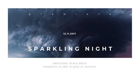 Ontwerpsjabloon van Facebook AD van Sparkling night event with dark clouds