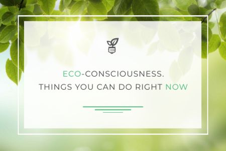 Ontwerpsjabloon van Gift Certificate van Eco-consciousness concept