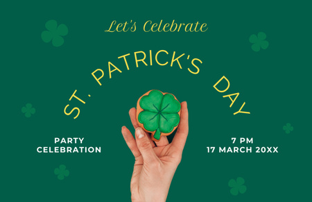 St. Patrick's Day Holiday Party Invitation Thank You Card 5.5x8.5in Design Template