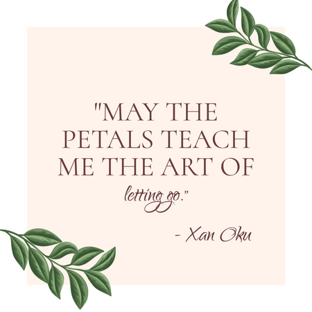 Plantilla de diseño de Inspirational and Motivational Phrase with Leaves Instagram 