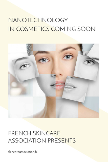 Modèle de visuel Skincare association website Ad - Pinterest
