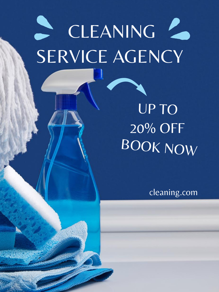 Advertising of Cleaning Services Poster USデザインテンプレート