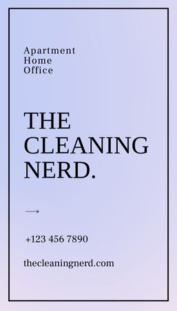 Plantilla de diseño de Oferta de servicios de empresa de limpieza profesional Business Card US Vertical 