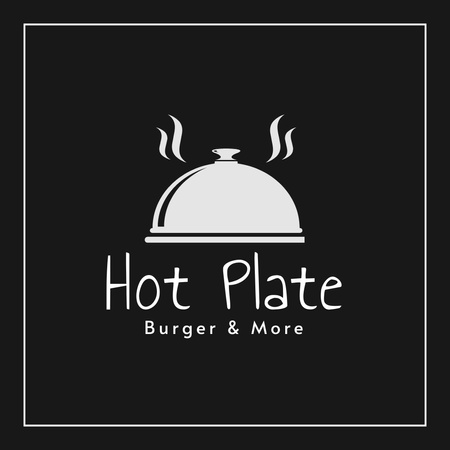 Hot Dish on Black Logo Design Template