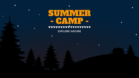 Ontwerpsjabloon van Youtube Thumbnail van Summer Camp YouTube Thumbnail