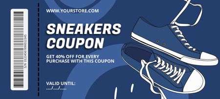 Template di design Sneakers Discount Offer Coupon 3.75x8.25in