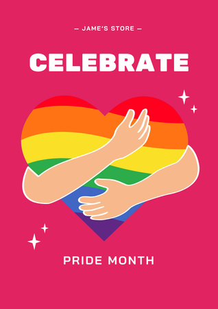 Platilla de diseño Inspirational Phrase about Pride with Heart Poster