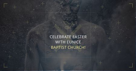 Designvorlage Easter in Baptist Church für Facebook AD