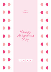 Valentine's Day Greeting with Cute Hearts Pattern
