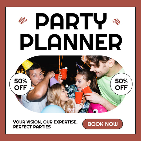 Reduced Price for Youth Party Planning Animated Post Design Template