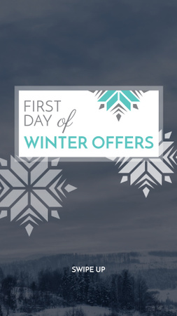First Day of Winter Offers Announcement Instagram Story Design Template