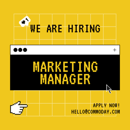 We are Hiring Marketing Manager Instagram Design Template
