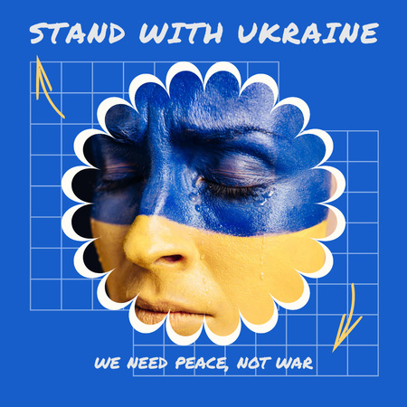 Plantilla de diseño de necesitamos una paz, no una guerra Instagram 