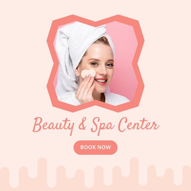 Beauty and Spa Salon Services Offer With Booking Instagram tervezősablon
