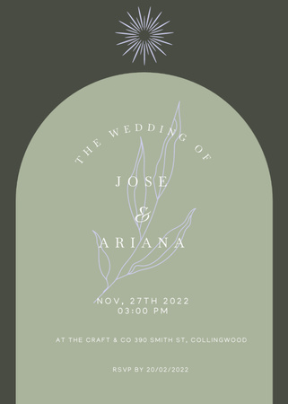 Wedding Celebration Invitation Invitation Modelo de Design