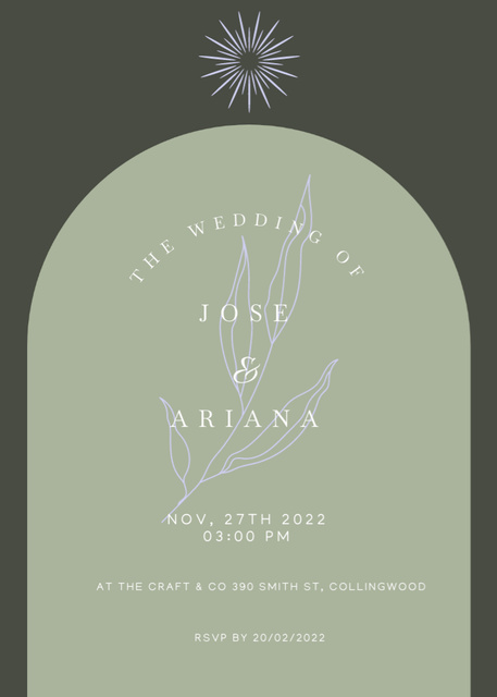 Plantilla de diseño de Wedding Celebration Invitation Invitation 
