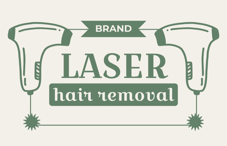 Modèle de visuel Promotion du service d’épilation au laser responsable - Business Card 85x55mm
