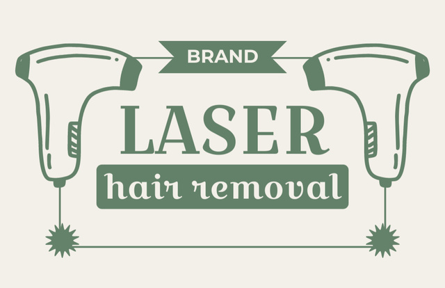 Responsible Laser Hair Removal Service Promotion Business Card 85x55mm Πρότυπο σχεδίασης