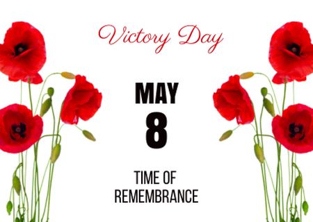Victory Day Celebration Announcement Card – шаблон для дизайну