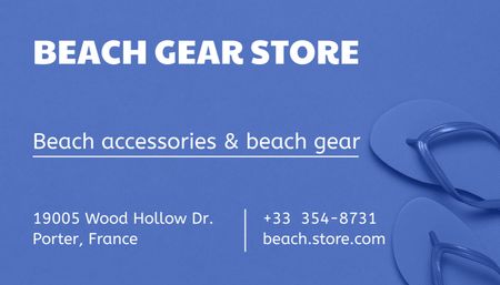 Beach Accessories Store Contact Details Business Card US Design Template