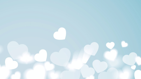 Ontwerpsjabloon van Zoom Background van Valentijnsdagvakantie met harten Bokeh