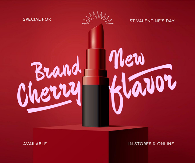 Designvorlage Special Cosmetics Offer on Valentine's Day für Facebook