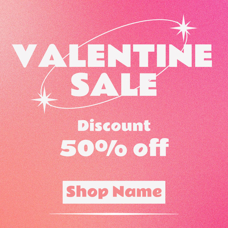 Valentine's Day Special Sale Announcement Instagram AD Design Template