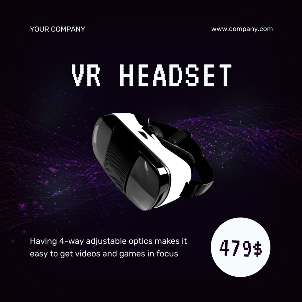 VR Headsets Promo Instagram ADデザインテンプレート