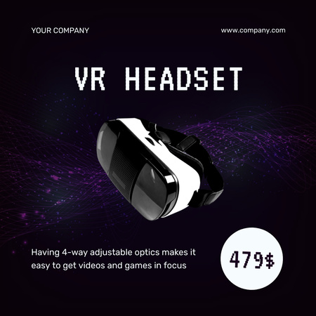 VR Headsets Promo Instagram AD Design Template