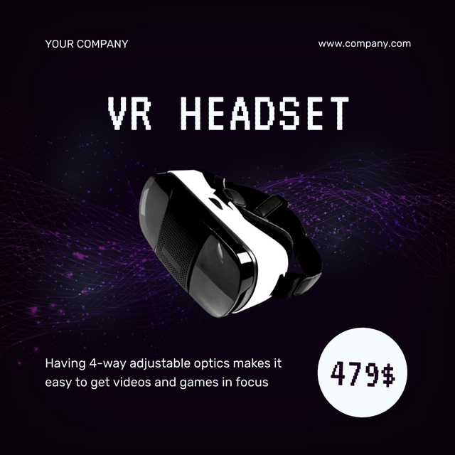Platilla de diseño VR Headsets Promo Instagram AD