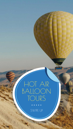 Hot Air Balloon Tours Offer Instagram Story Design Template