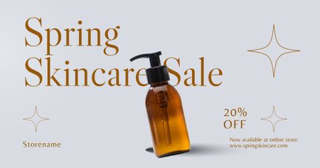 Spring Sale Natural Skin Care Facebook AD – шаблон для дизайну