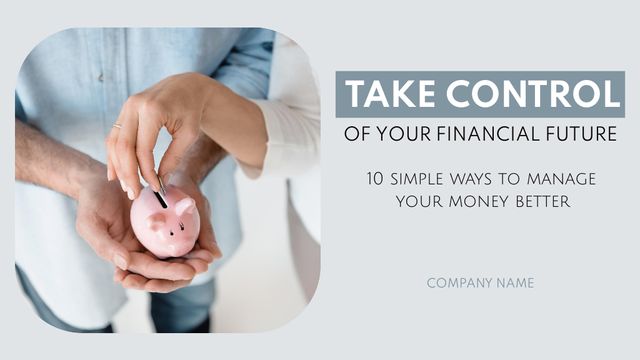 Financial Course Announcement Titleデザインテンプレート