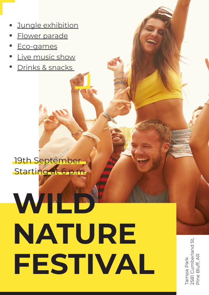 Platilla de diseño Wild nature festival Poster