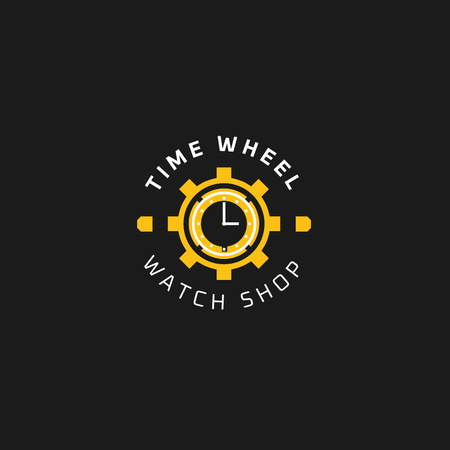 Watch Shop Advertisement Logo Design Template