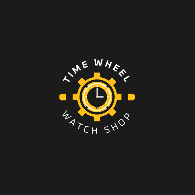 Watch Shop Advertisement Logo Modelo de Design