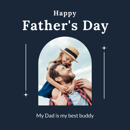 Father's Day Greeting Instagram Modelo de Design