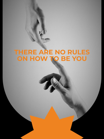 monirotuinen ihmiset kädestä Poster US Design Template