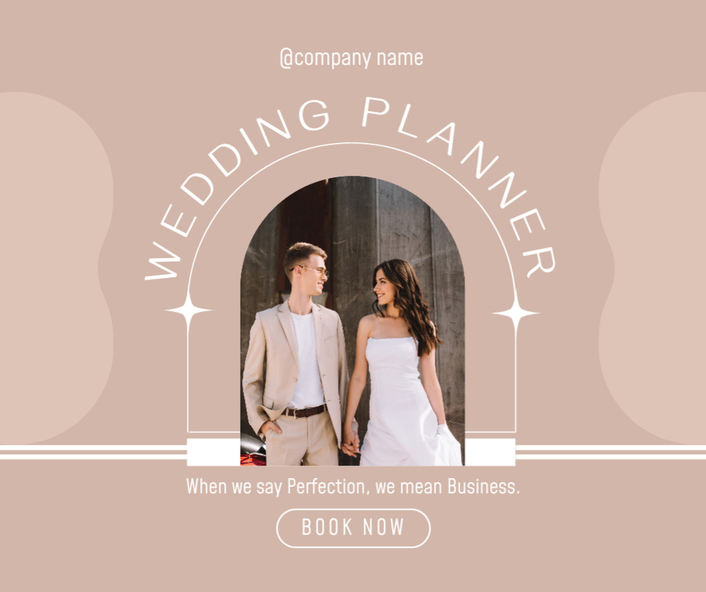 Szablon projektu Wedding Event Planner Offer Facebook