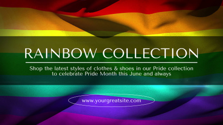 Template di design Annuncio di vendita della collezione di moda Rainbow del mese dell'orgoglio Full HD video