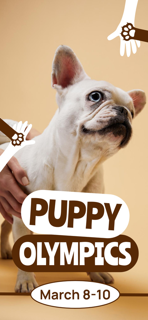 Ontwerpsjabloon van Snapchat Moment Filter van Spring Olympics Puppy Competition