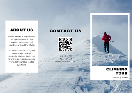 Designvorlage Bergsteigertour für Brochure