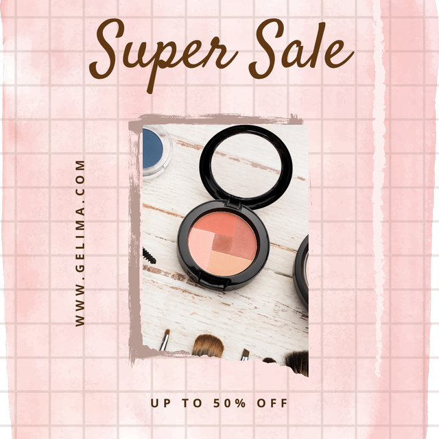 Ontwerpsjabloon van Instagram van Makeup Products Sale Offer