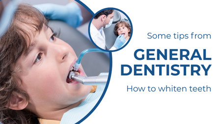 Ad of General Dentistry Services with Little Boy Youtube Thumbnail Tasarım Şablonu