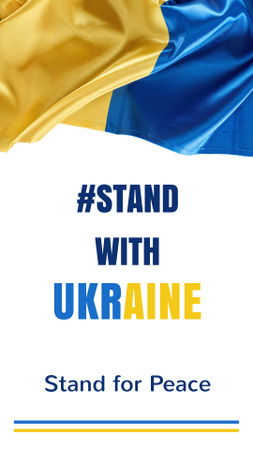 Ukrajna zászlaja a békéért Instagram Story tervezősablon