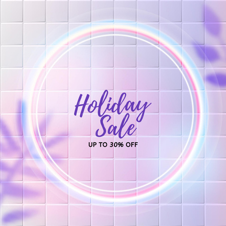 Platilla de diseño Holiday Sale Announcement on Gradient Instagram