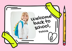 Back to School with Pupil with Cute Backpack