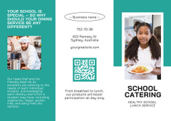 Wholesome School Food Ad with Schoolgirl in Canteen