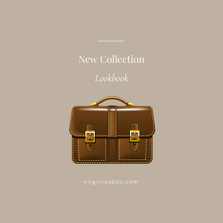 Ontwerpsjabloon van Instagram van Nieuwe modecollectieaanbieding in bruin